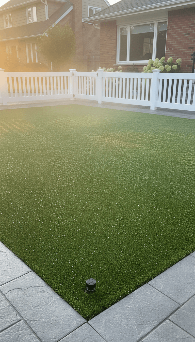 Clean residential yard after professional pet waste removal service