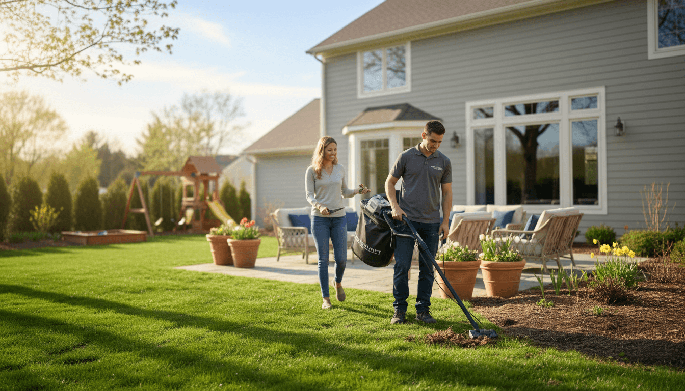Deep yard cleaning service